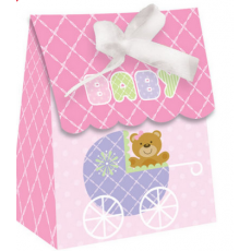 Baby Shower Party Favour Bags (Pink Teddy Bear) x 6